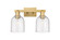 Arcadia Two Light Bath Vanity in Brushed Brass (405|716-2W-BB-G558-6SDY)