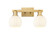 Arcadia Two Light Bath Vanity in Brushed Brass (405|716-2W-BB-G1217-6WV)
