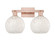 Arcadia Two Light Bath Vanity in Antique Copper (405|716-2W-AC-G1216-8WM)