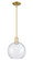 Arcadia One Light Mini Pendant in Satin Gold (405|716-1S-SG-G124-10)