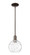 Arcadia One Light Mini Pendant in Oil Rubbed Bronze (405|716-1S-OB-G1215-8)