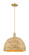 Arcadia One Light Mini Pendant in Champagne Bronze (405|716-1S-CB-RBD-16-NAT)