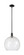Arcadia One Light Mini Pendant in Matte Black (405|716-1S-BK-G124-14)