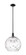 Arcadia One Light Mini Pendant in Matte Black (405|716-1S-BK-G1215-14)