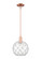 Arcadia One Light Mini Pendant in Antique Copper (405|716-1S-AC-G122-10RW)