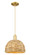 Arcadia One Light Mini Pendant in Satin Gold (405|716-1P-SG-RBD-12-NAT)