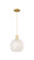 Arcadia One Light Mini Pendant in Satin Gold (405|716-1P-SG-G1216-10WM)