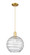 Arcadia One Light Mini Pendant in Satin Gold (405|716-1P-SG-G1213-12CL)