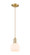 Arcadia One Light Mini Pendant in Champagne Bronze (405|716-1P-CB-G121-6)