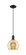Arcadia One Light Mini Pendant in Matte Black (405|716-1P-BK-G128-8)