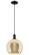 Arcadia One Light Mini Pendant in Matte Black (405|716-1P-BK-G128-10)