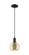 Arcadia One Light Mini Pendant in Matte Black (405|716-1P-BK-G124-8)