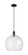 Arcadia One Light Mini Pendant in Matte Black (405|716-1P-BK-G124-14)