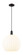 Arcadia One Light Mini Pendant in Matte Black (405|716-1P-BK-G1217-14WV)