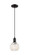 Arcadia One Light Mini Pendant in Matte Black (405|716-1P-BK-G1216-6WM)