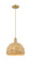 Arcadia One Light Mini Pendant in Brushed Brass (405|716-1P-BB-RBD-12-NAT)