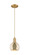 Arcadia One Light Mini Pendant in Brushed Brass (405|716-1P-BB-G128-6)