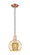 Arcadia One Light Mini Pendant in Antique Copper (405|716-1P-AC-G128-8)