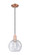 Arcadia One Light Mini Pendant in Antique Copper (405|716-1P-AC-G124-8)