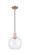 Arcadia One Light Mini Pendant in Antique Copper (405|716-1P-AC-G122-10)