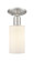 Arcadia One Light Semi-Flush Mount in Brushed Satin Nickel (405|716-1C-SN-G801)
