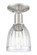 Arcadia One Light Semi-Flush Mount in Brushed Satin Nickel (405|716-1C-SN-G442)