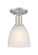 Arcadia One Light Semi-Flush Mount in Brushed Satin Nickel (405|716-1C-SN-G381)