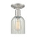 Arcadia One Light Semi-Flush Mount in Brushed Satin Nickel (405|716-1C-SN-G2511)
