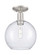 Arcadia One Light Semi-Flush Mount in Brushed Satin Nickel (405|716-1C-SN-G124-10)