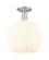 Arcadia One Light Semi-Flush Mount in Brushed Satin Nickel (405|716-1C-SN-G1217-12WV)