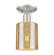 Arcadia One Light Semi-Flush Mount in Brushed Satin Nickel (405|716-1C-SN-G116)