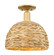 Arcadia One Light Semi-Flush Mount in Satin Gold (405|716-1C-SG-RBD-12-NAT)