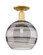 Arcadia One Light Semi-Flush Mount in Satin Gold (405|716-1C-SG-G556-10SM)