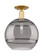 Arcadia One Light Semi-Flush Mount in Satin Gold (405|716-1C-SG-G556-12SM)