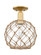 Arcadia One Light Semi-Flush Mount in Satin Gold (405|716-1C-SG-G122-10RB)