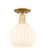Arcadia One Light Semi-Flush Mount in Satin Gold (405|716-1C-SG-G1217-8WV)