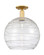 Arcadia One Light Semi-Flush Mount in Satin Gold (405|716-1C-SG-G1213-14CL)