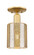 Arcadia One Light Semi-Flush Mount in Satin Gold (405|716-1C-SG-G116)