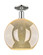 Arcadia One Light Semi-Flush Mount in Polished Nickel (405|716-1C-PN-G128-12)