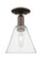 Arcadia One Light Semi-Flush Mount in Oil Rubbed Bronze (405|716-1C-OB-GBC-84)