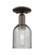 Arcadia One Light Semi-Flush Mount in Oil Rubbed Bronze (405|716-1C-OB-G257)