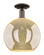 Arcadia One Light Semi-Flush Mount in Oil Rubbed Bronze (405|716-1C-OB-G128-12)