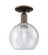Arcadia One Light Semi-Flush Mount in Oil Rubbed Bronze (405|716-1C-OB-G124-8)