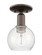 Arcadia One Light Semi-Flush Mount in Oil Rubbed Bronze (405|716-1C-OB-G124-6)