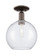 Arcadia One Light Semi-Flush Mount in Oil Rubbed Bronze (405|716-1C-OB-G124-10)