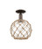 Arcadia One Light Semi-Flush Mount in Oil Rubbed Bronze (405|716-1C-OB-G122-10RB)