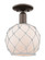 Arcadia One Light Semi-Flush Mount in Oil Rubbed Bronze (405|716-1C-OB-G121-8RW)