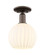 Arcadia One Light Semi-Flush Mount in Oil Rubbed Bronze (405|716-1C-OB-G1217-8WV)