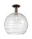 Arcadia One Light Semi-Flush Mount in Oil Rubbed Bronze (405|716-1C-OB-G1213-14CL)