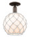 Arcadia One Light Semi-Flush Mount in Oil Rubbed Bronze (405|716-1C-OB-G121-10RW)